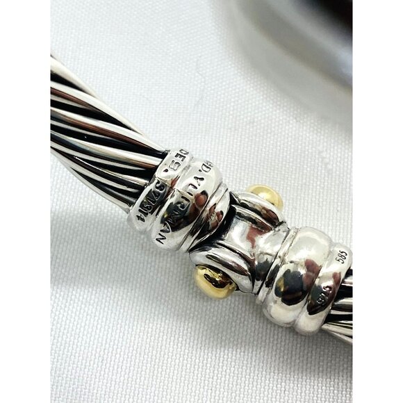 David Yurman Hinge Watch Case Bangle Bracelet 925 585 14k 6" - Picture 8 of 10